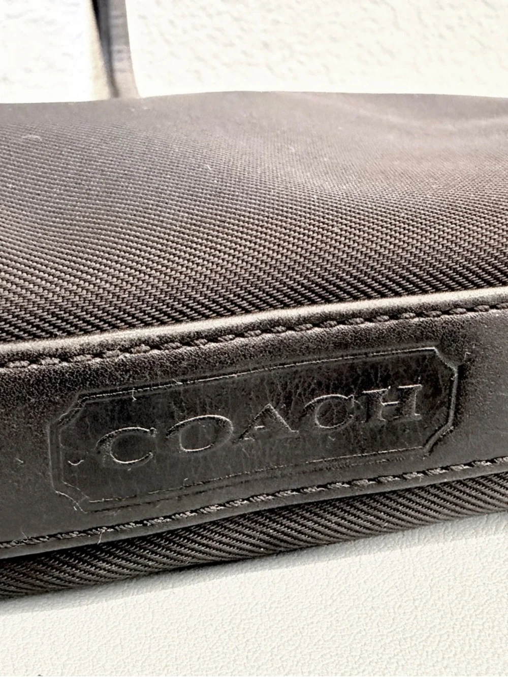 Coach Vintage Mercer Black Leather and Twill Tote Bag